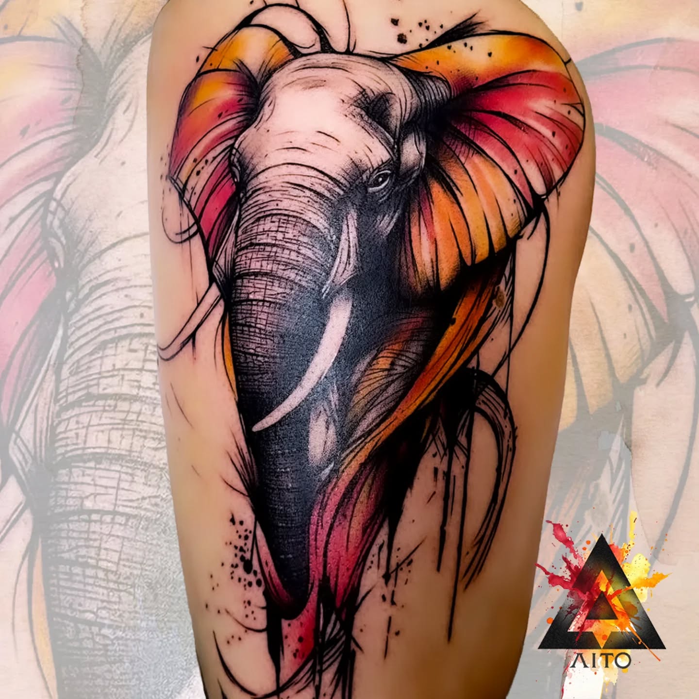 Petit éléphant coloré