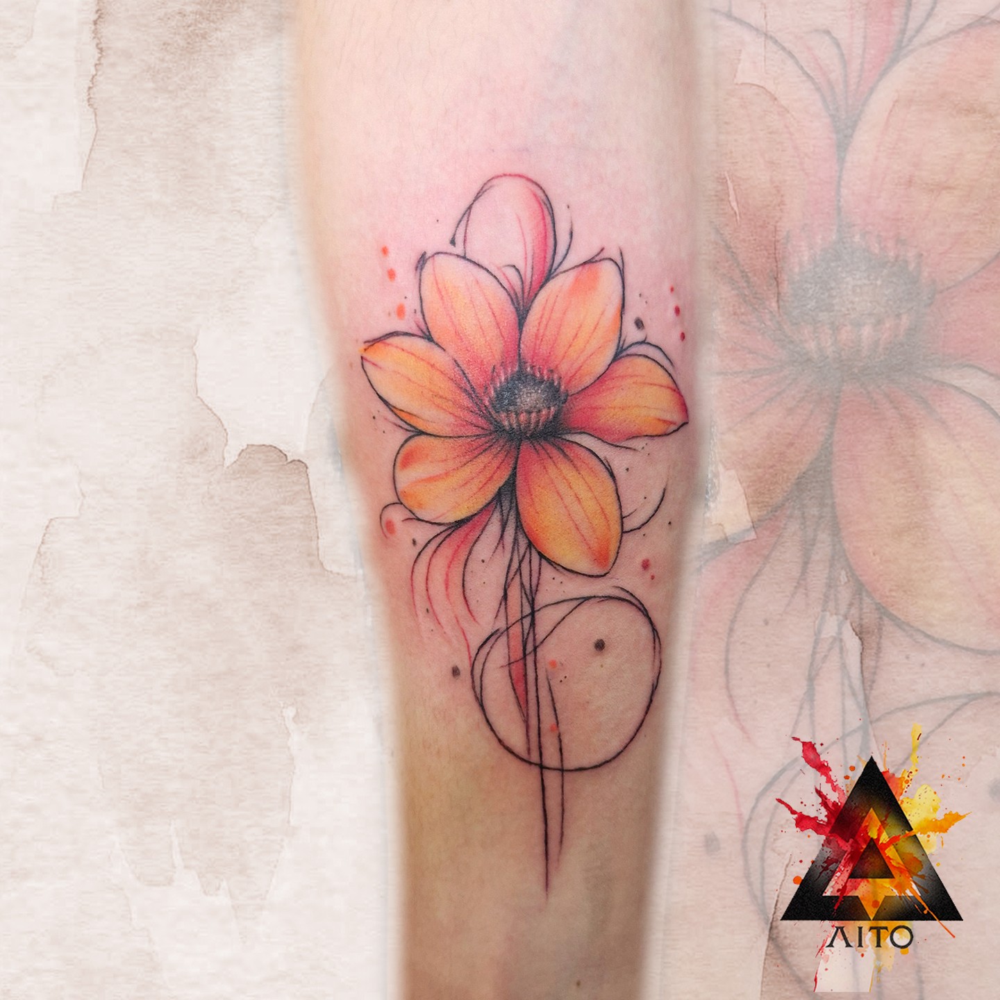 Fleur aquarelle